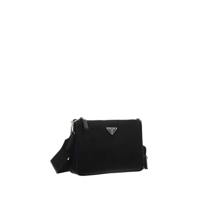 Sac bandoulière Prada Bos Taurus en cuir de veau noir
