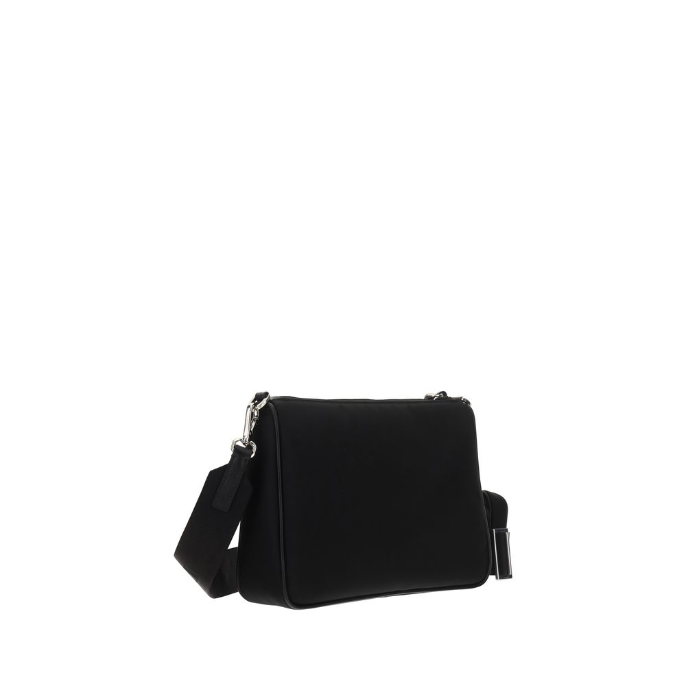 Sac bandoulière Prada Bos Taurus en cuir de veau noir