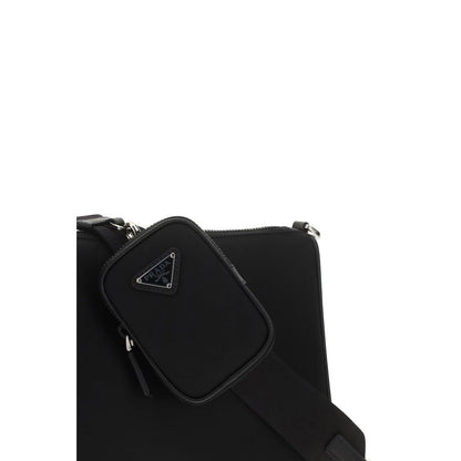 Sac bandoulière Prada Bos Taurus en cuir de veau noir
