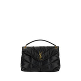 Saint Laurent LouLou Medium Black Lamb Leather Shoulder Bag