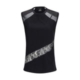 PINKO Top Molly - Blouse en Coton Noir pour Femme