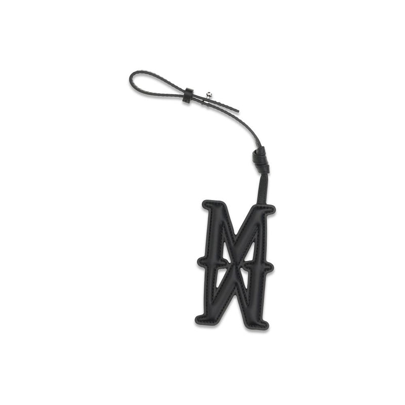 Max Mara Black Calf Leather Bos Taurus Scarf