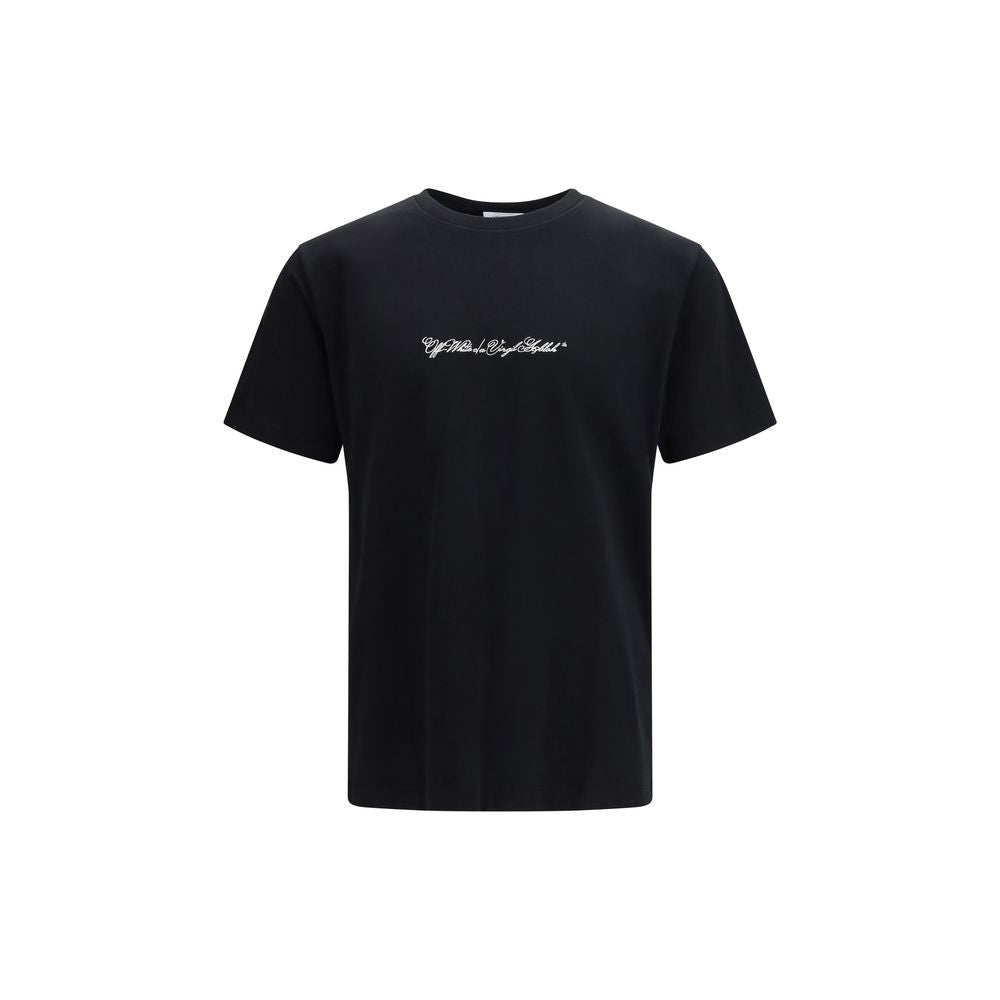 Off-White Script Arrow Black Cotton T-Shirt