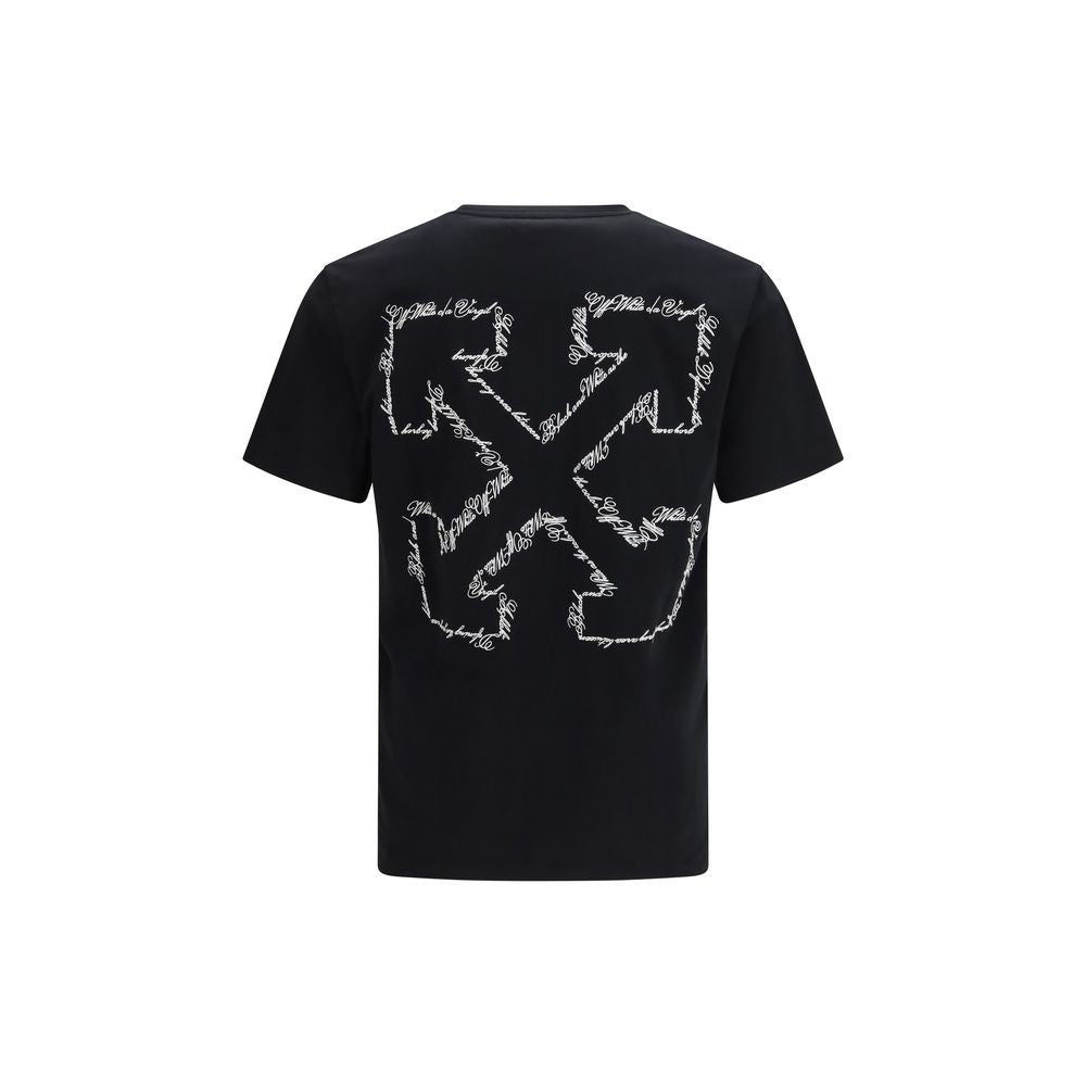 Off-White Script Arrow Black Cotton T-Shirt