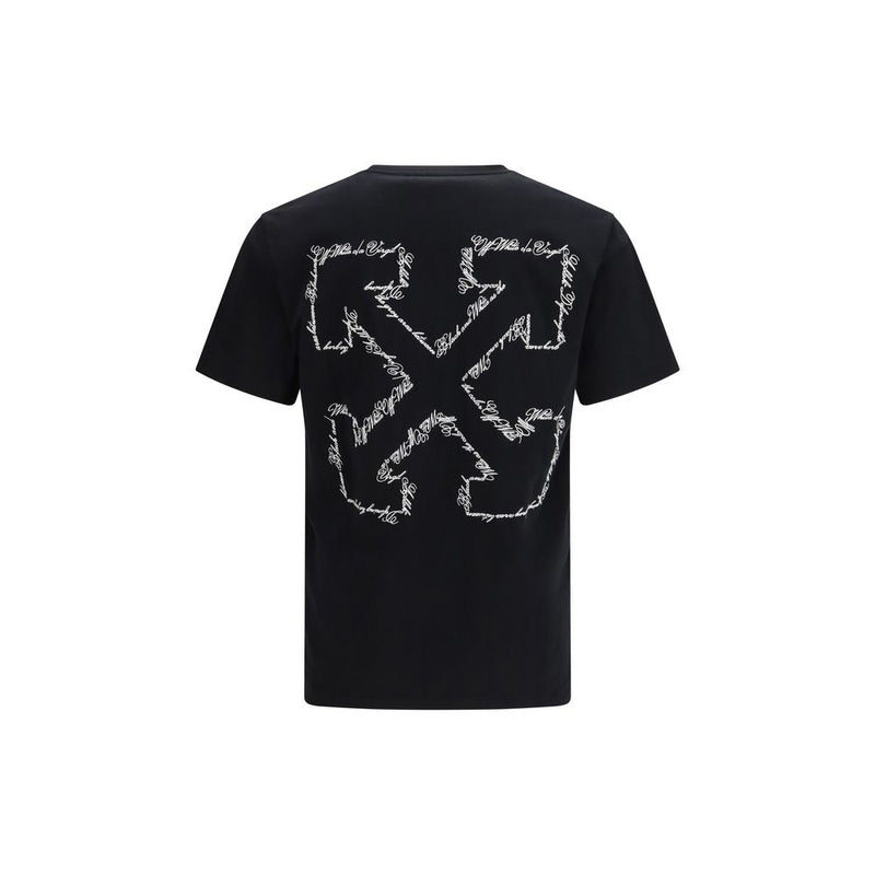 Off-White Script Arrow Black Cotton T-Shirt