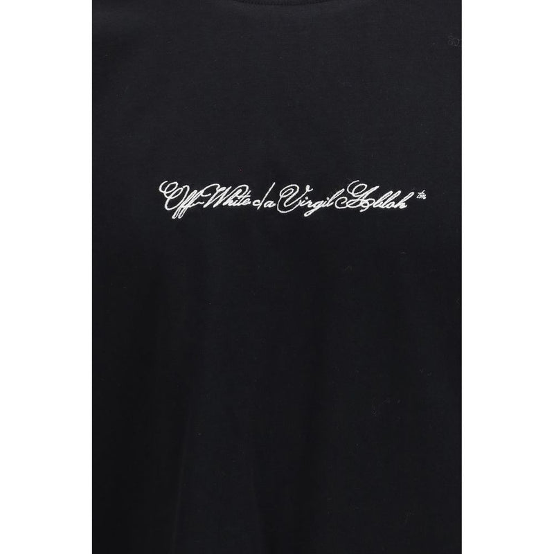 Off-White Script Arrow Black Cotton T-Shirt