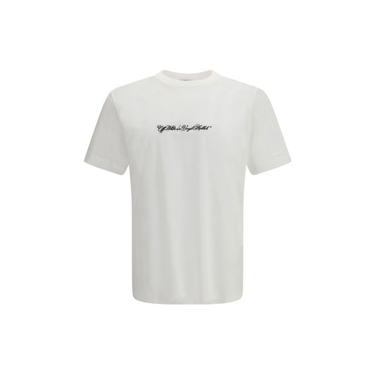 Off-White Script Arrow White Cotton T-Shirt