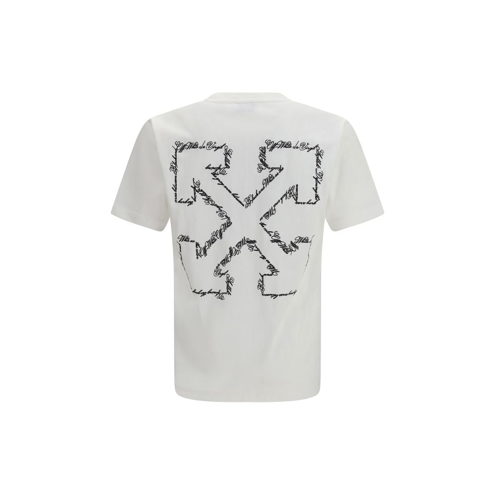Off-White Script Arrow White Cotton T-Shirt