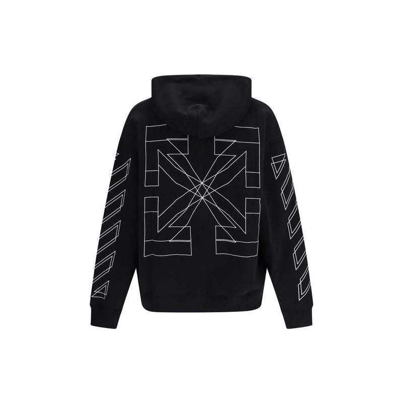 Off-White Big Double Arrow Black Cotton Hoodie