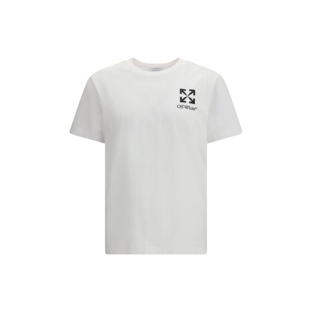 Off-White Small Arrow Logo White Cotton T-Shirt