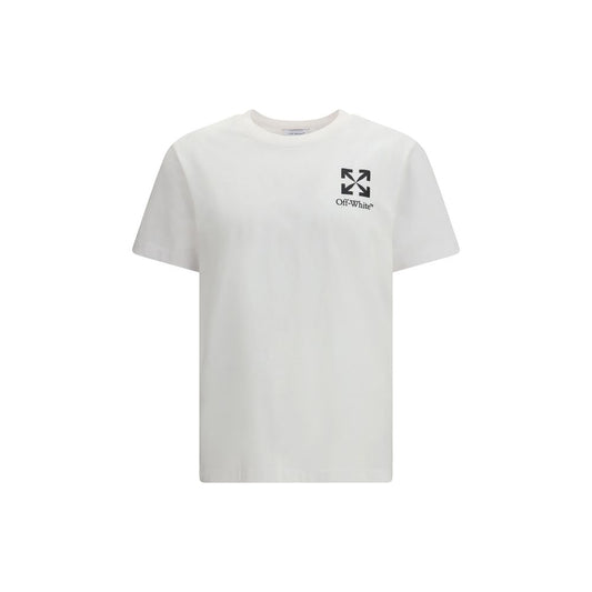 Off-White Small Arrow Logo White Cotton T-Shirt