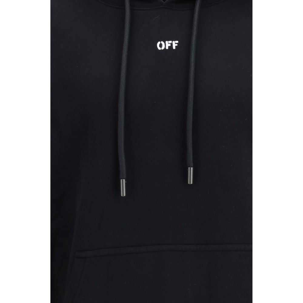 Off-White Black Cotton Chain Araldic Arrow Skate Hoodie
