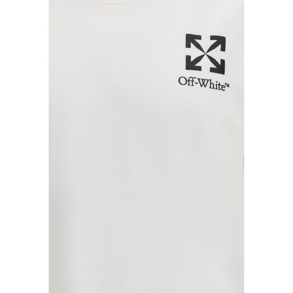 Off-White Small Arrow Logo White Cotton T-Shirt