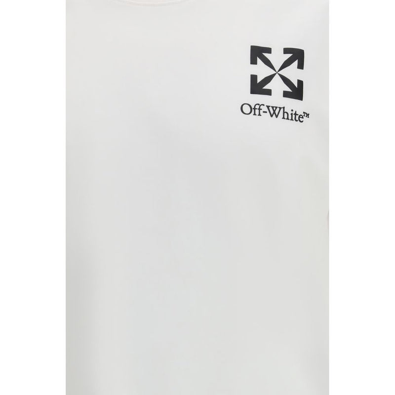 Off-White Small Arrow Logo White Cotton T-Shirt