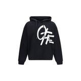 Off-White Black Cotton Sweatshirt - Shared Spray Hoodie