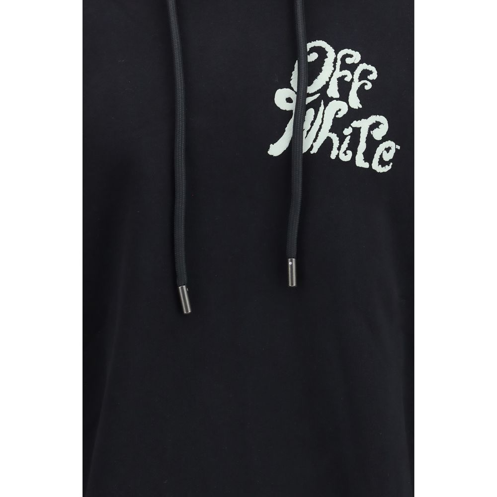 Off-White Black Cotton Sweatshirt - SS26