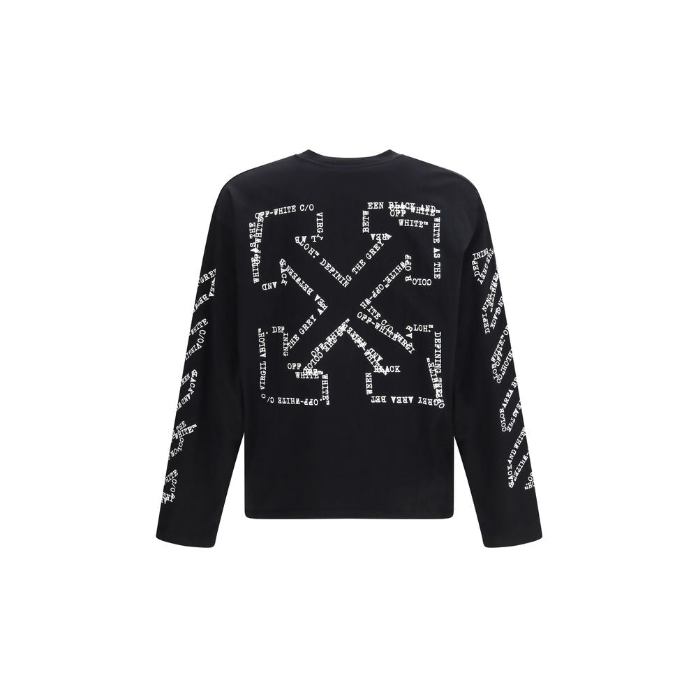 Off-White Black Cotton Long Sleeve Sportswear T-Shirt