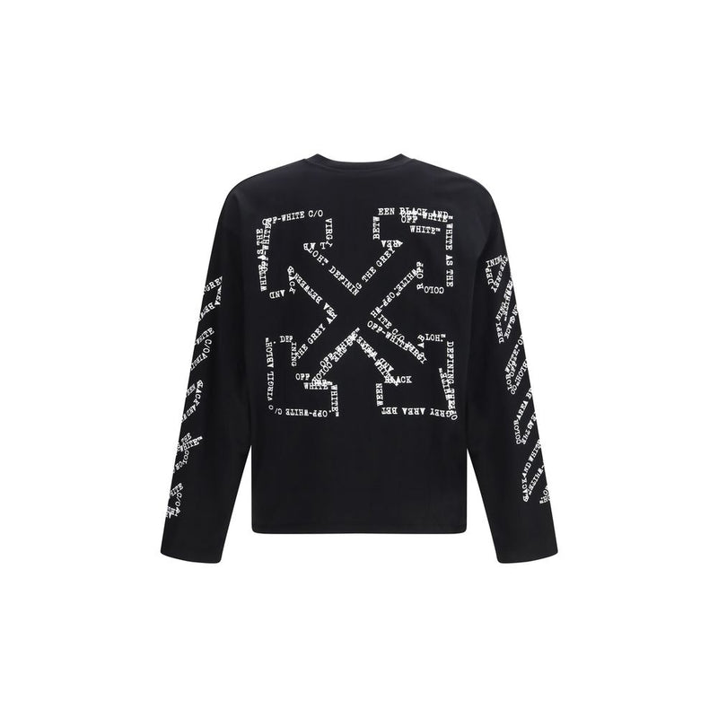 Off-White Black Cotton Long Sleeve Sportswear T-Shirt