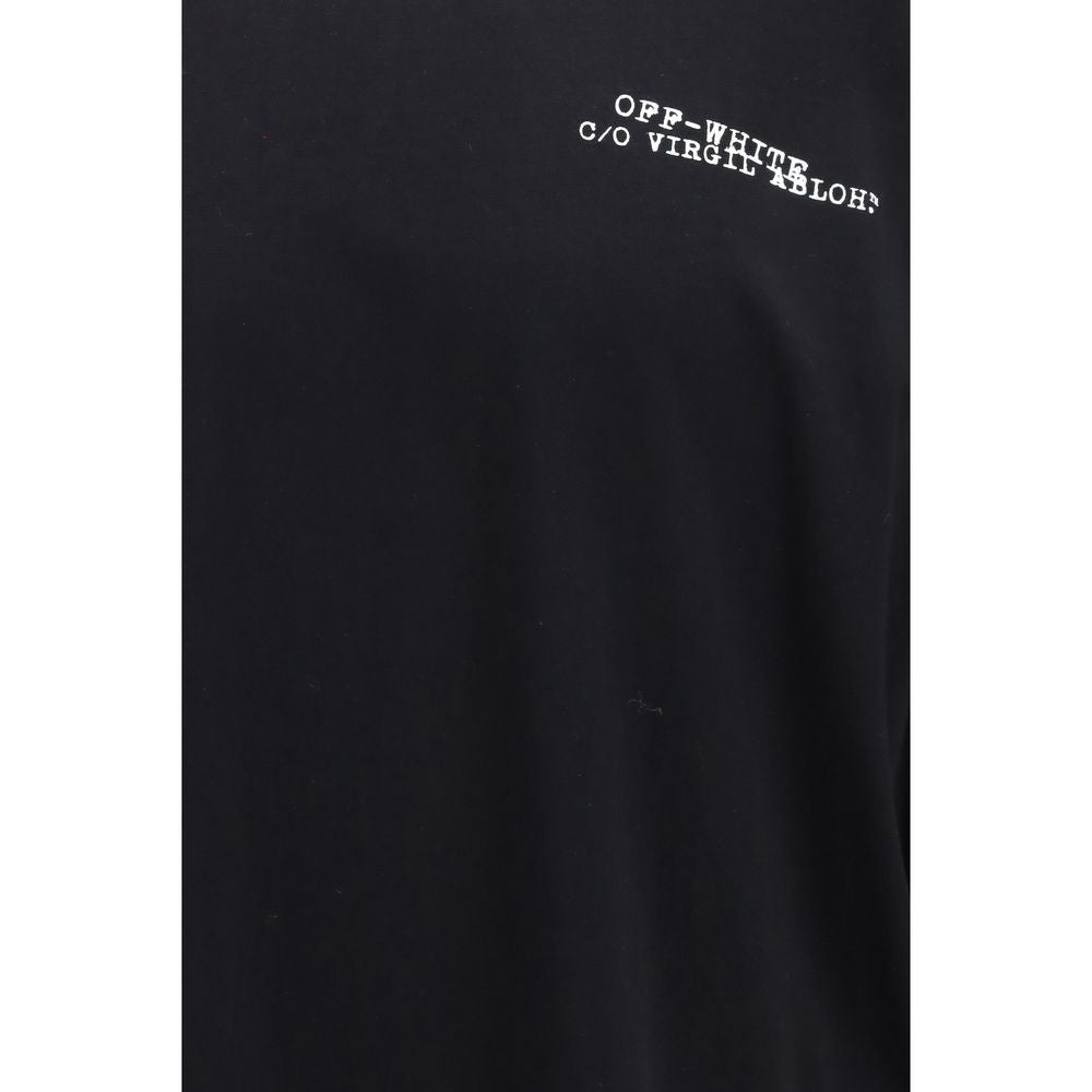 Off-White Black Cotton Long Sleeve Sportswear T-Shirt