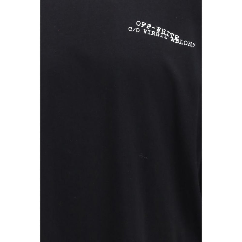 Off-White Black Cotton Long Sleeve Sportswear T-Shirt