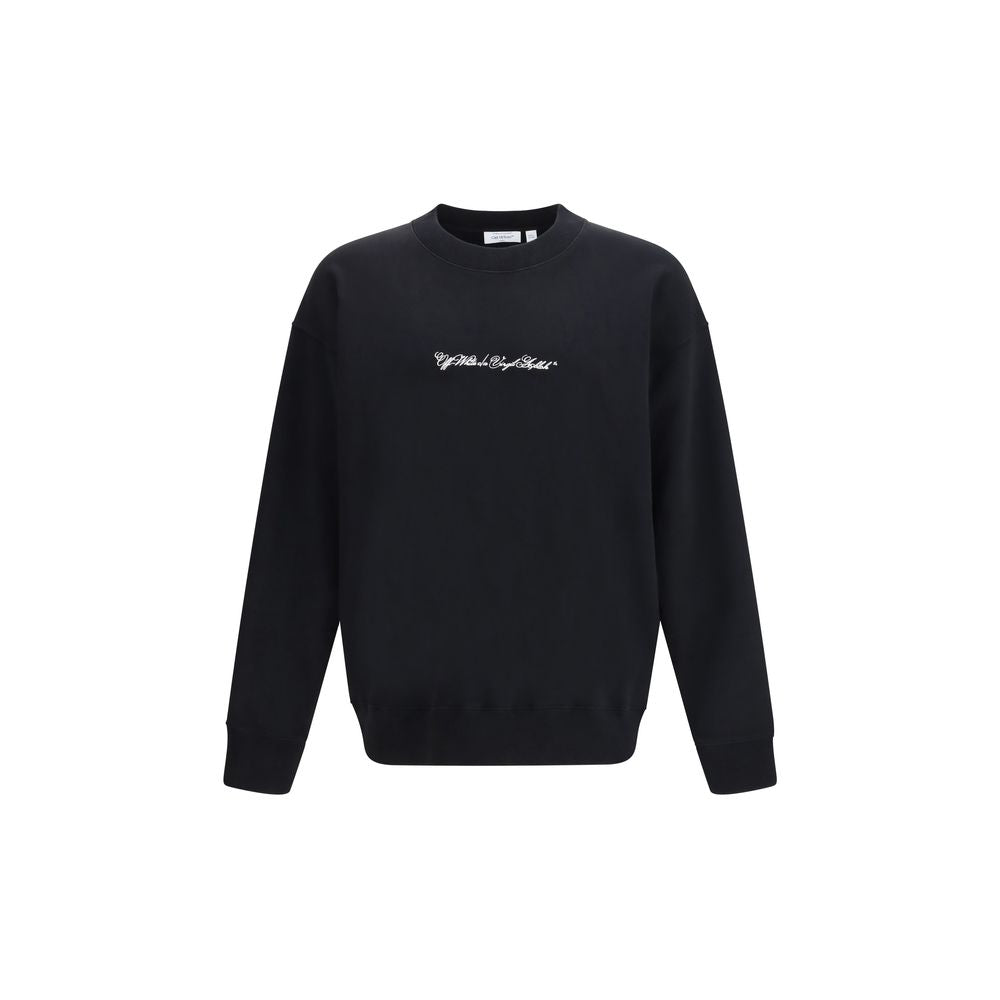 Off-White Script Arrow Black Cotton Sweatshirt