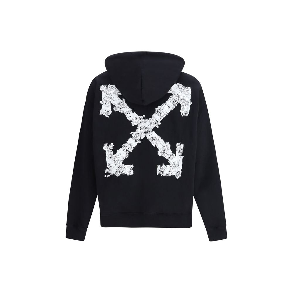 Off-White Heraldic Treshold Arrows Black Cotton Sweatshirt