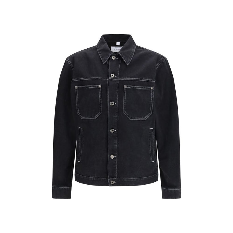 Off-White Zwart Katoenen Denim Jack