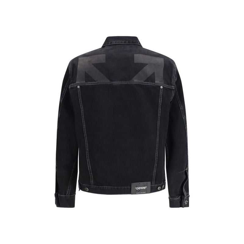 Off-White Zwart Katoenen Denim Jack