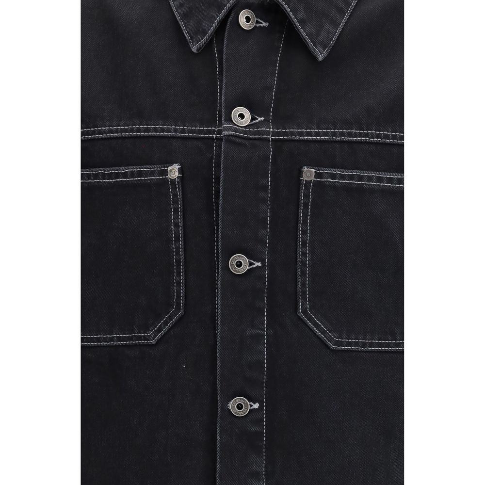 Off-White Arrow Zip Skate Black Cotton Denim Jacket