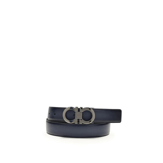 Ferragamo Zwarte Kalfsleren Bos Taurus Normale Riem