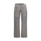 7FOR Gray Cotton Straight-Leg Jeans for Women - Comfortable & Stylish