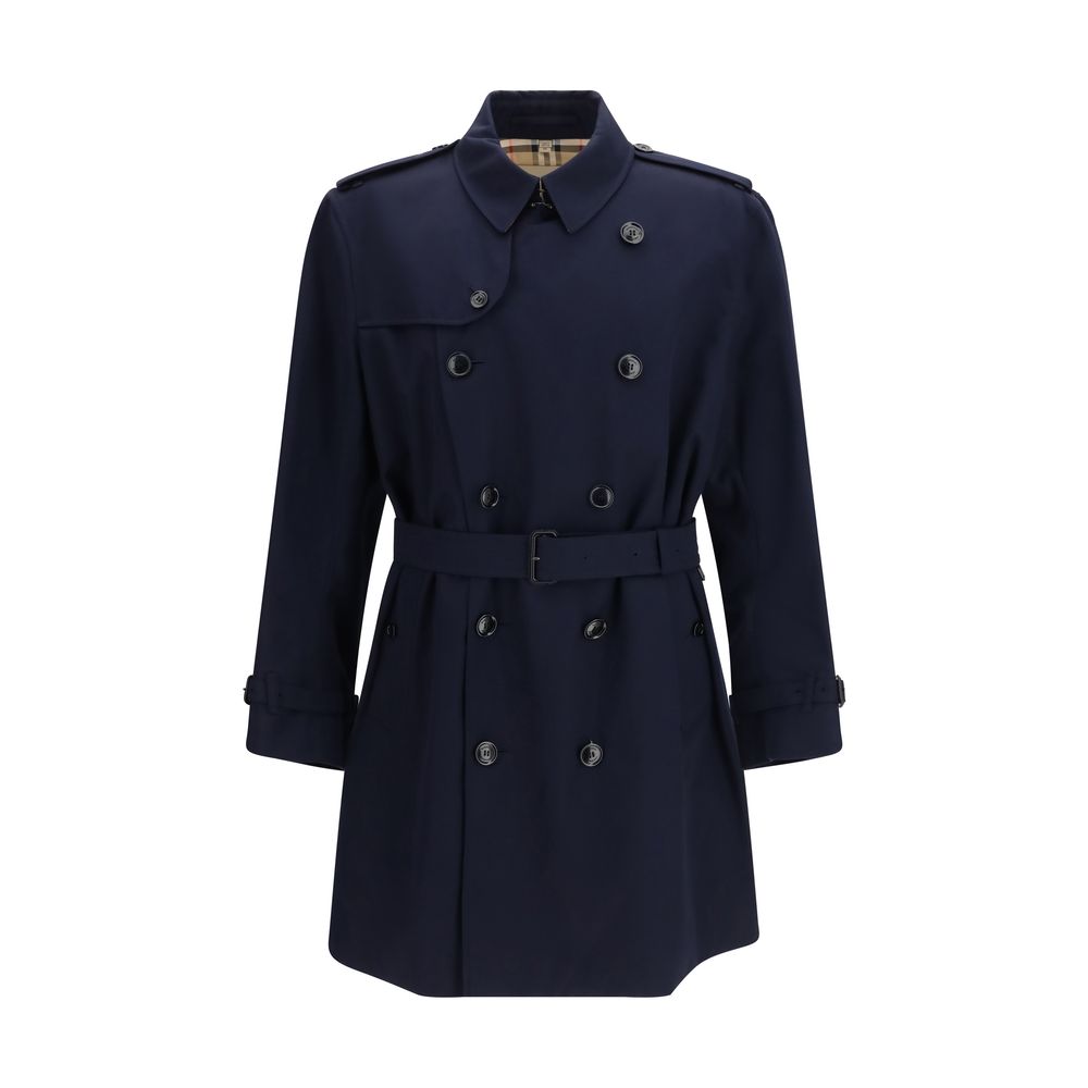 Trench-coat Burberry en coton bleu
