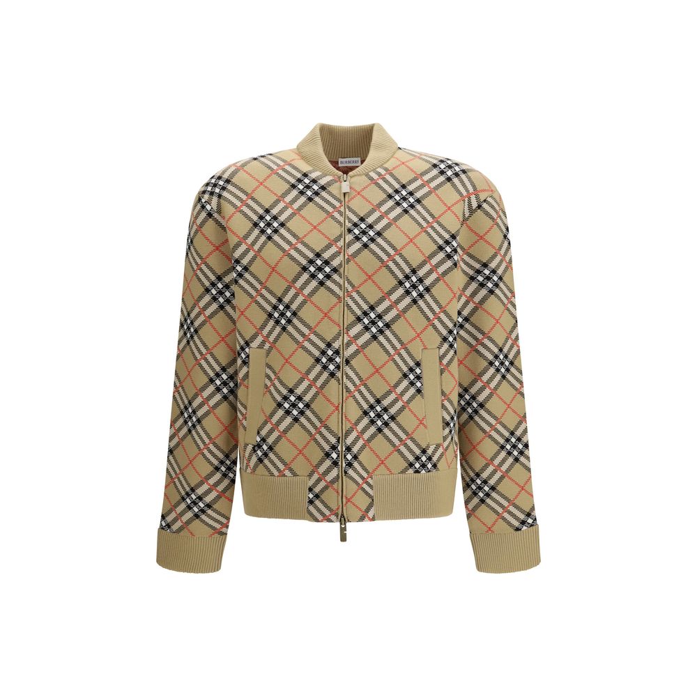 Bomber en laine beige Burberry