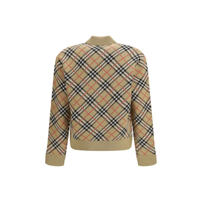 Bomber en laine beige Burberry