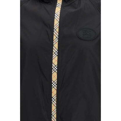 Blouson coquille en polyamide noir Burberry