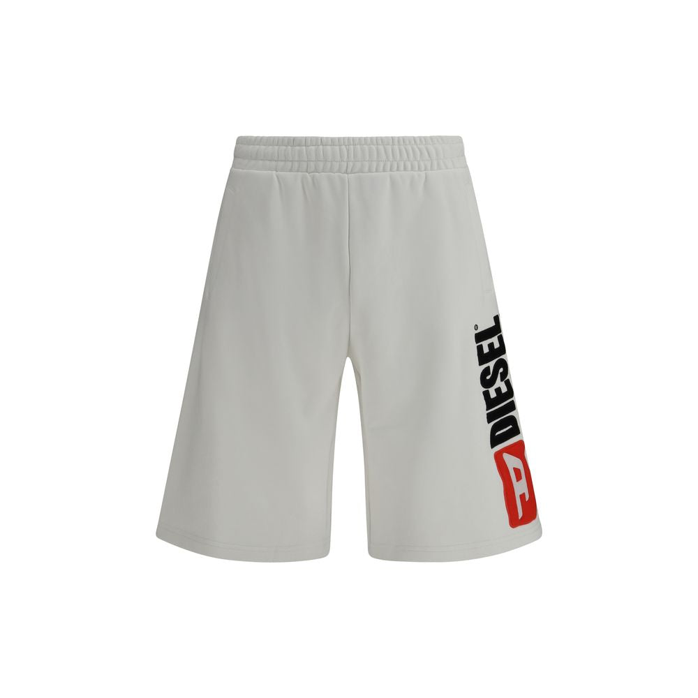 Diesel P-Crow-Div White Cotton Bermuda Shorts for Men