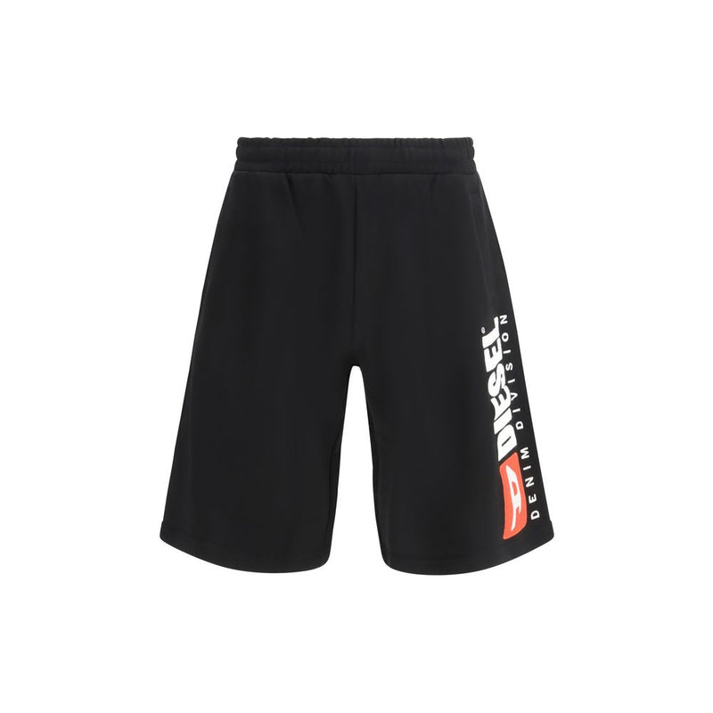 Diesel Zwarte Katoenen Bermudashort