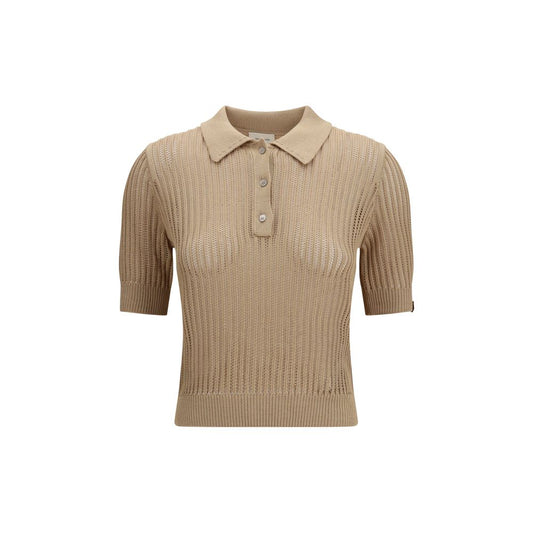 Jacob Cohen Beige Cotton Polo Shirt - Elegant Summer Wear