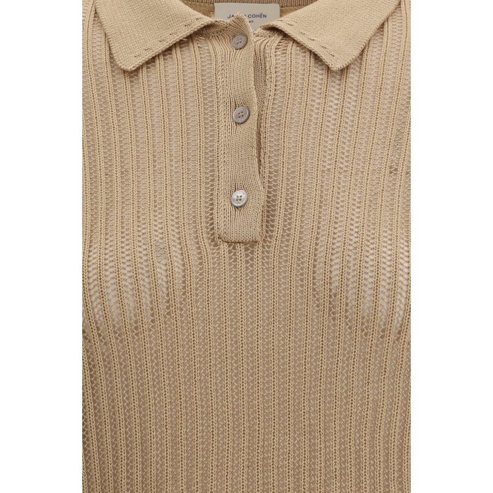 Jacob Cohen Beige Cotton Polo Shirt - Elegant Summer Wear