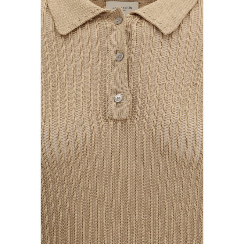 Jacob Cohen Beige Cotton Polo Shirt - Elegant Summer Wear