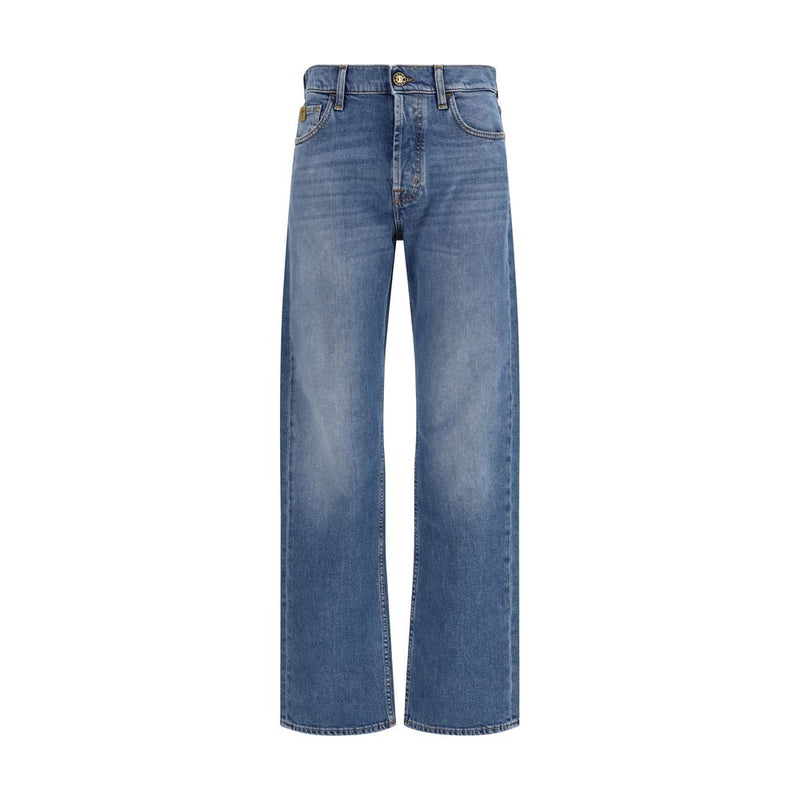 Jacob Cohen Claire Blue Cotton Straight-Leg Jeans