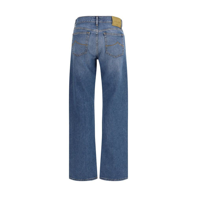 Jacob Cohen Claire Blue Cotton Straight-Leg Jeans