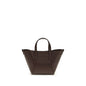 Brunello Cucinelli Bordeaux Calf Leather Bos Taurus Shoulder Bag