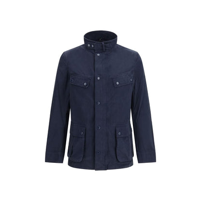 Barbour International Blauw Katoenen Full-Length Jas