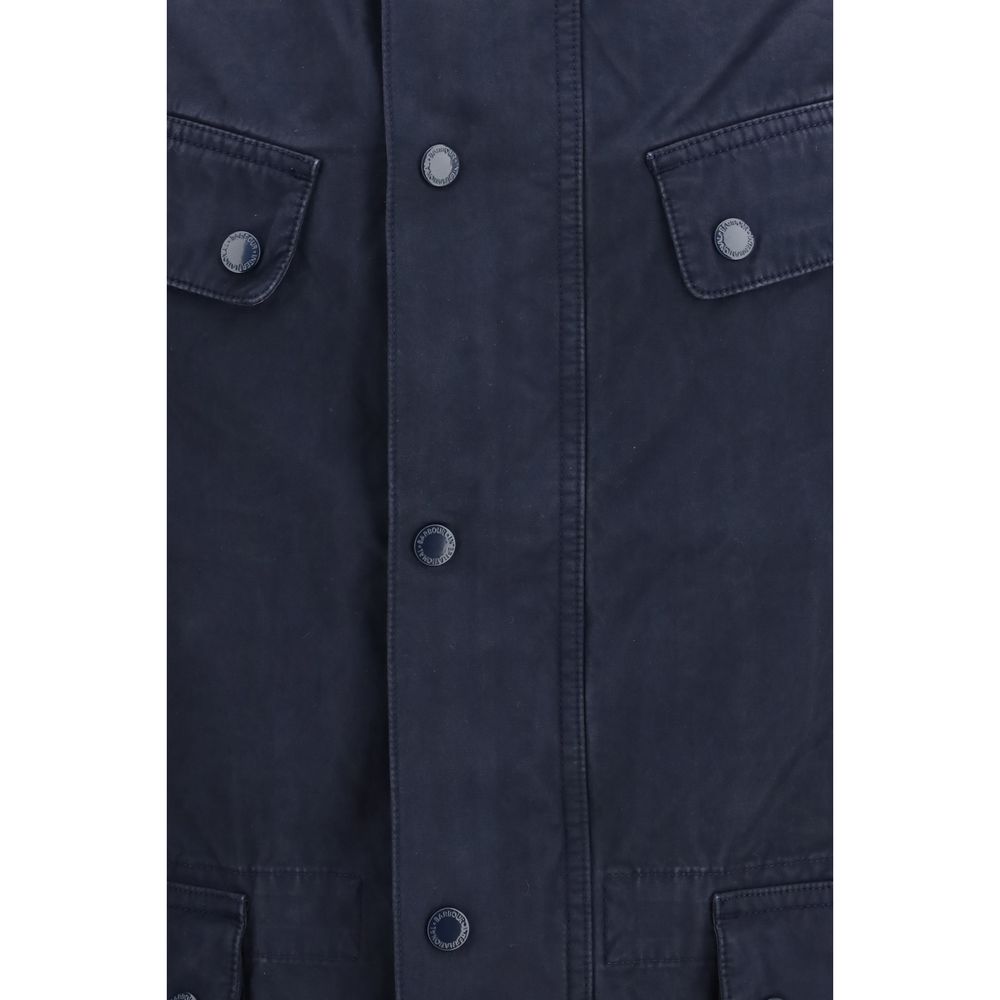 Veste longue Barbour International en coton bleu