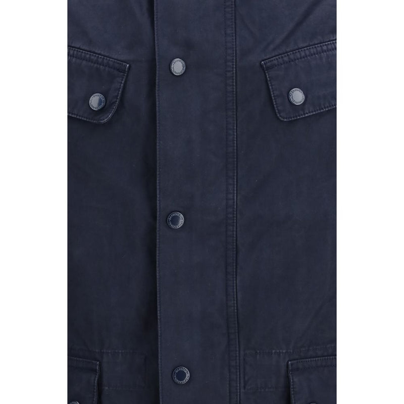 Veste longue Barbour International en coton bleu