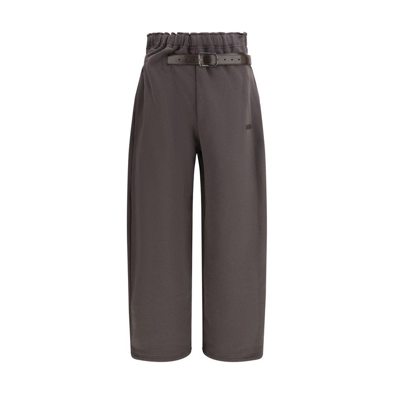Pantalons de Sport en Coton Marron Magliano