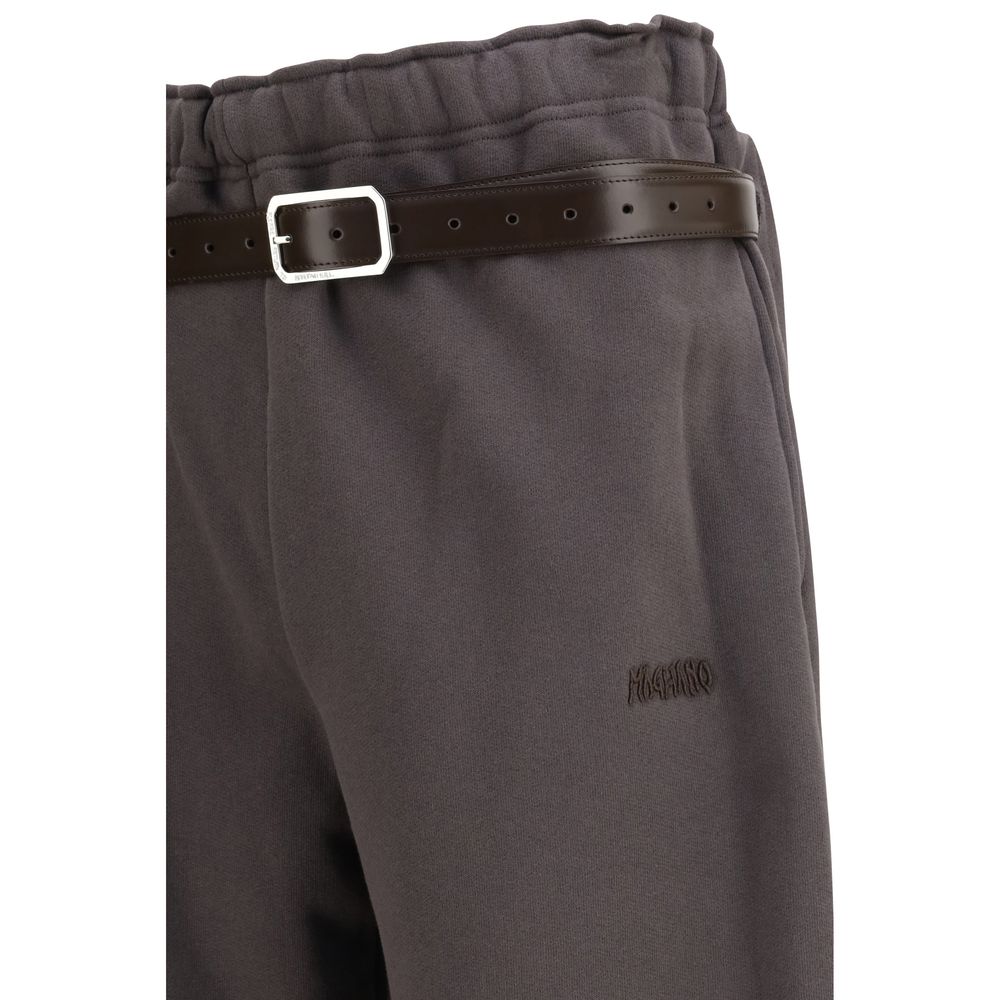 Pantalons de Sport en Coton Marron Magliano