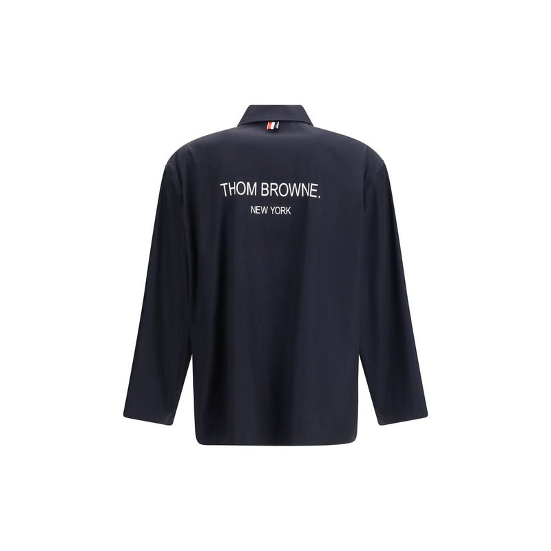 Thom Browne blauwe polyester jas