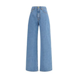 Blazé Milano Nariida Blue Cotton Wide Leg Jeans